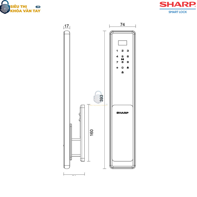 Khóa thông minh cửa gỗ Sharp S6-B Pro - giải pháp bảo mật hiện đại cho mọi gia đình