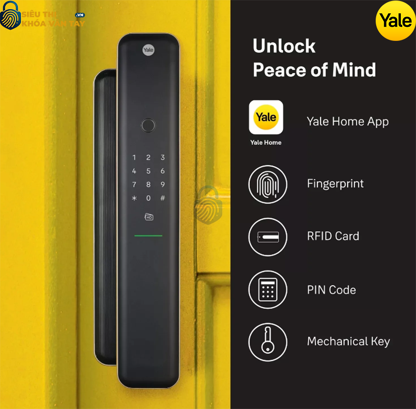 Khóa thông minh Yale LunaP-IG17-58-35-NN sở hữu thiết kế thanh lịch, phù hợp với nhiều phong cách nội thất