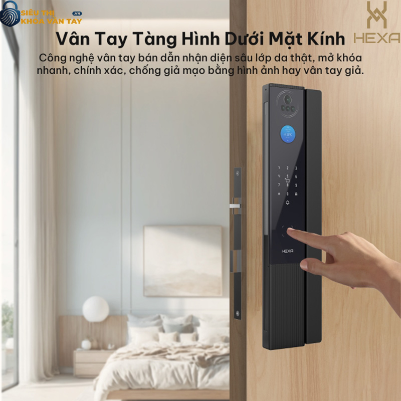 Khóa vân tay cửa gỗ Hexa P200 Pro Max