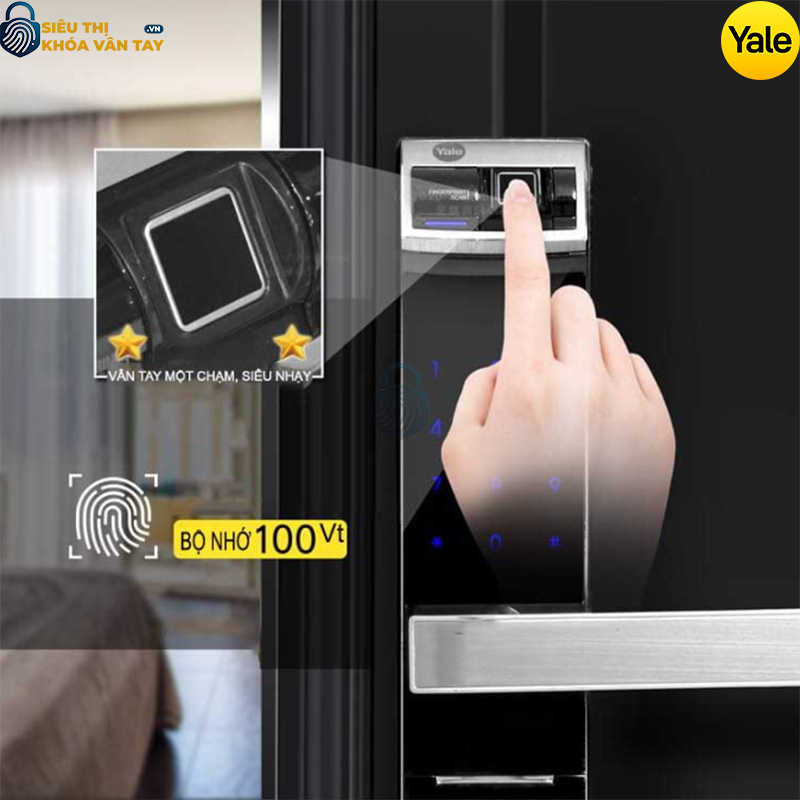 Khóa thông minh Yale YDM4109A BLK sở hữu thiết kế hiện đại với gam màu đen sang trọng, phù hợp với nhiều phong cách nội thất