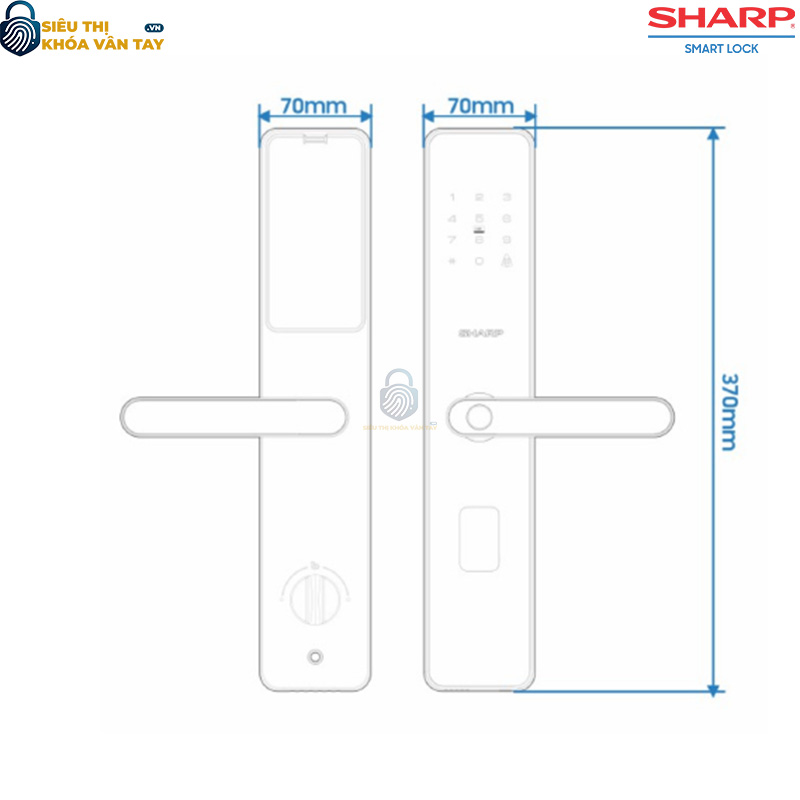 Khóa thông minh cửa gỗ Sharp T1-B - giải pháp bảo mật hiện đại cho mọi gia đình