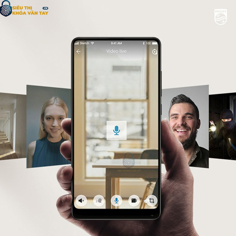 Khóa cửa vân tay Philips DDL702-1HWS