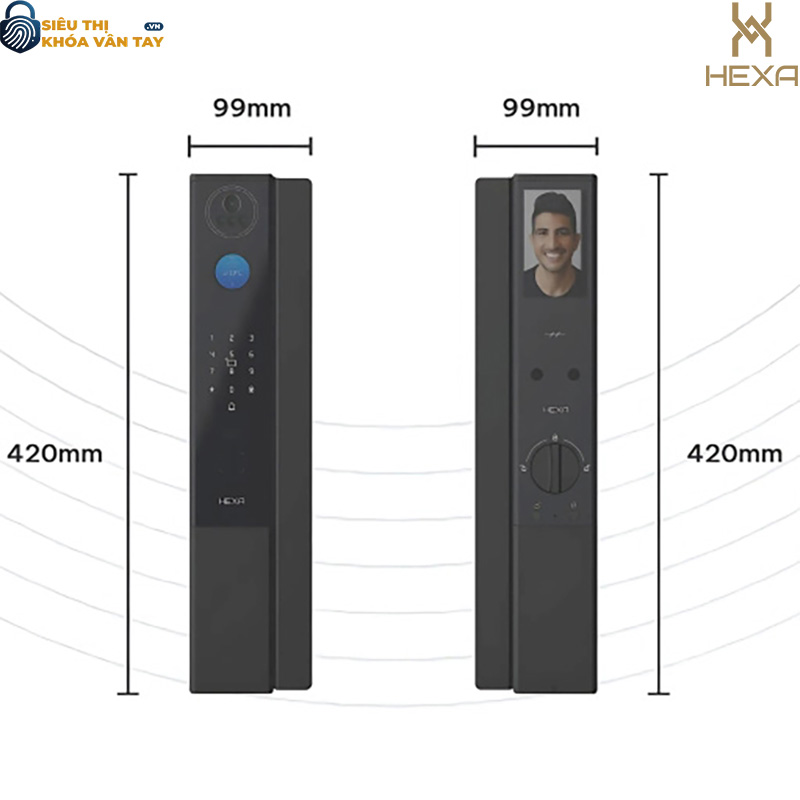 Khóa vân tay cửa gỗ Hexa P200 Pro Max
