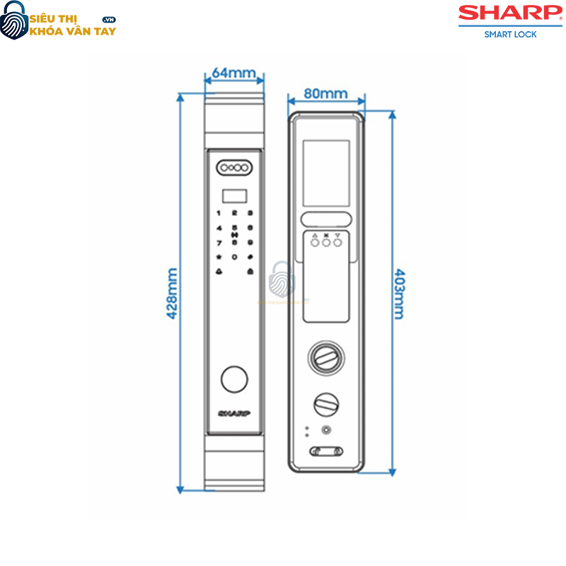 Khóa thông minh cửa gỗ Sharp S9-V Pro - giải pháp bảo mật hiện đại cho mọi gia đình