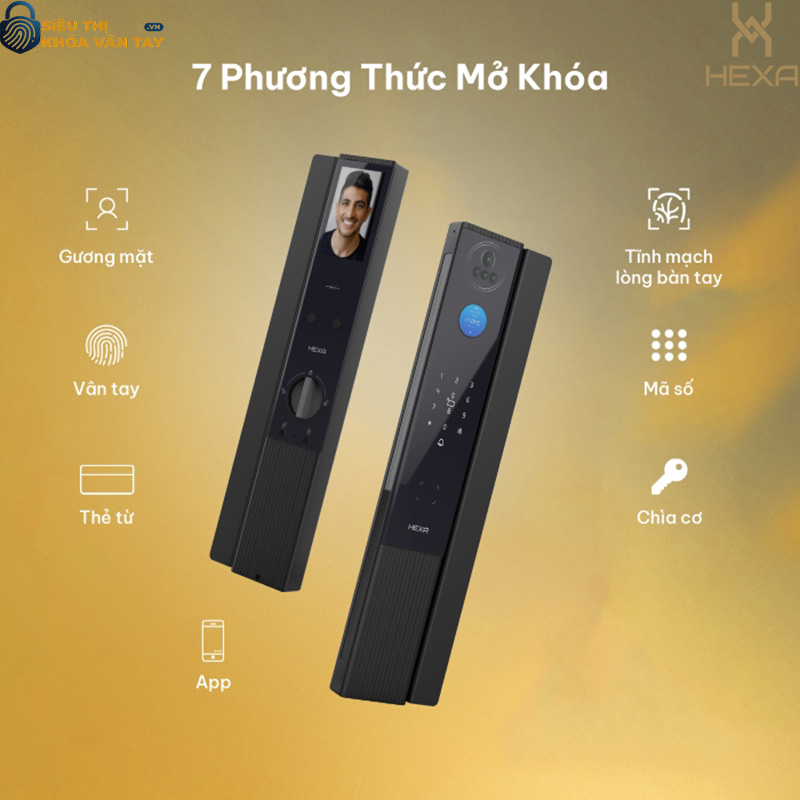 Khóa vân tay cửa gỗ Hexa P200 Pro Max