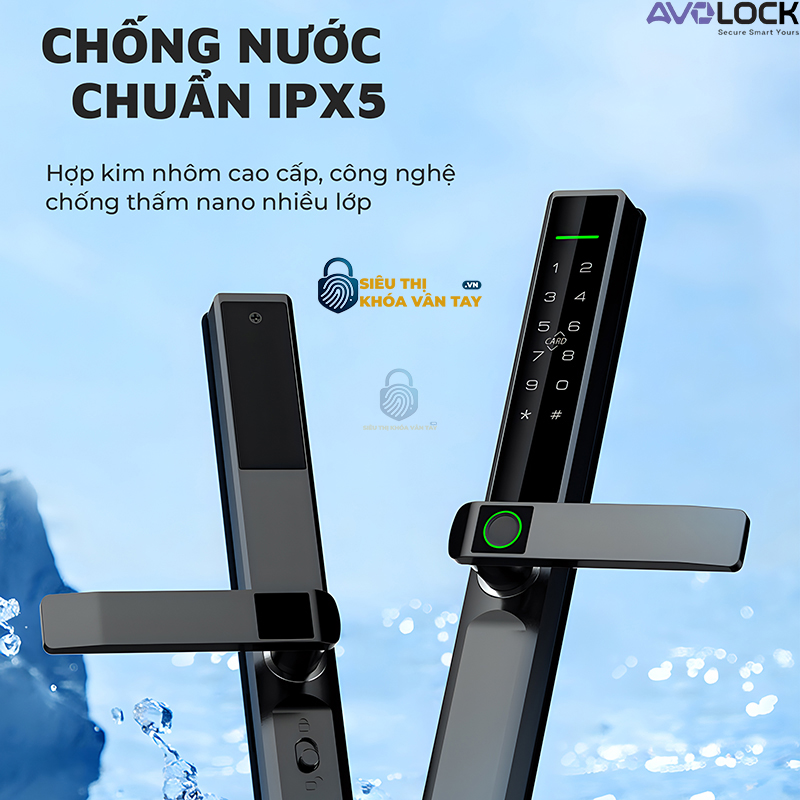 Khóa Vân Tay Avolock Cửa Nhôm AN 393