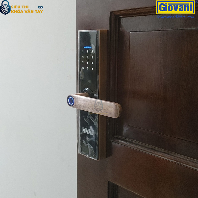 Khóa vân tay Giovani cửa gỗ GSL-K591C màu đồng