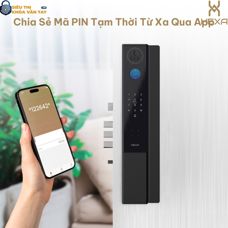 Khóa vân tay cửa gỗ Hexa P200 Pro Max