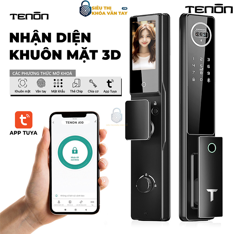 Khóa cửa thông minh Tenon A10 - giải pháp bảo mật hiện đại cho mọi gia đình