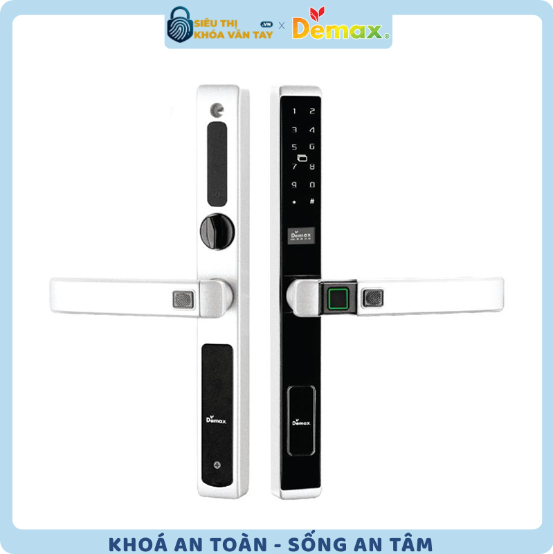 Khoá Vân Tay Cửa Nhôm Demax EL688BLWH