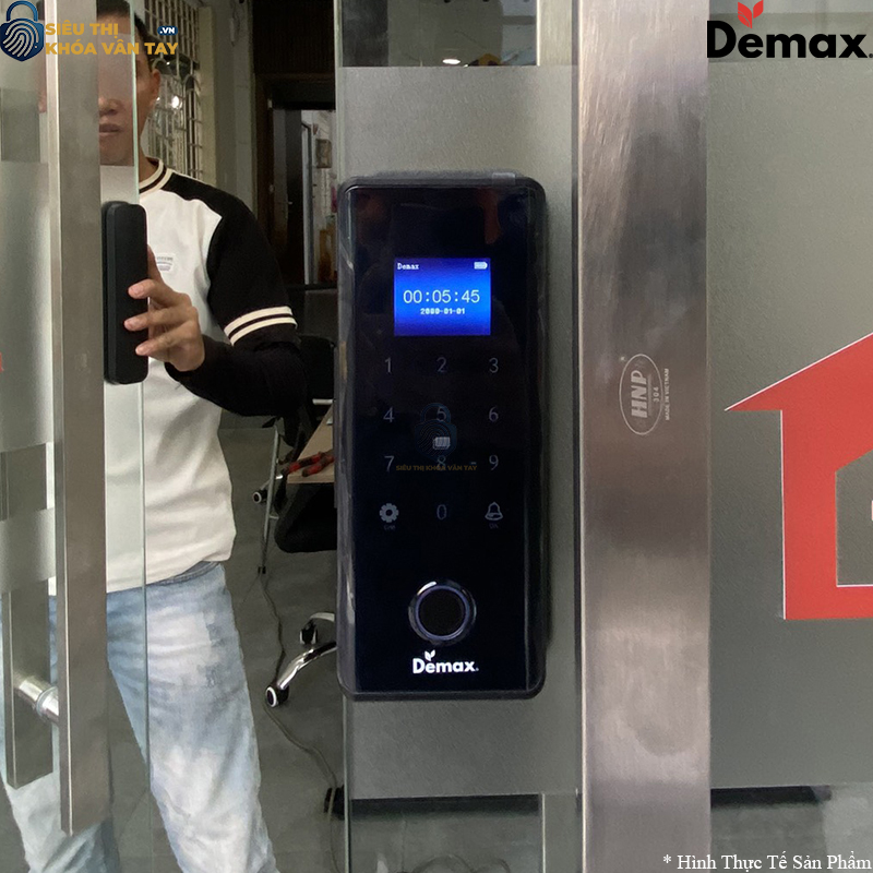 Khóa Vân Tay Cửa kính Demax EL800G