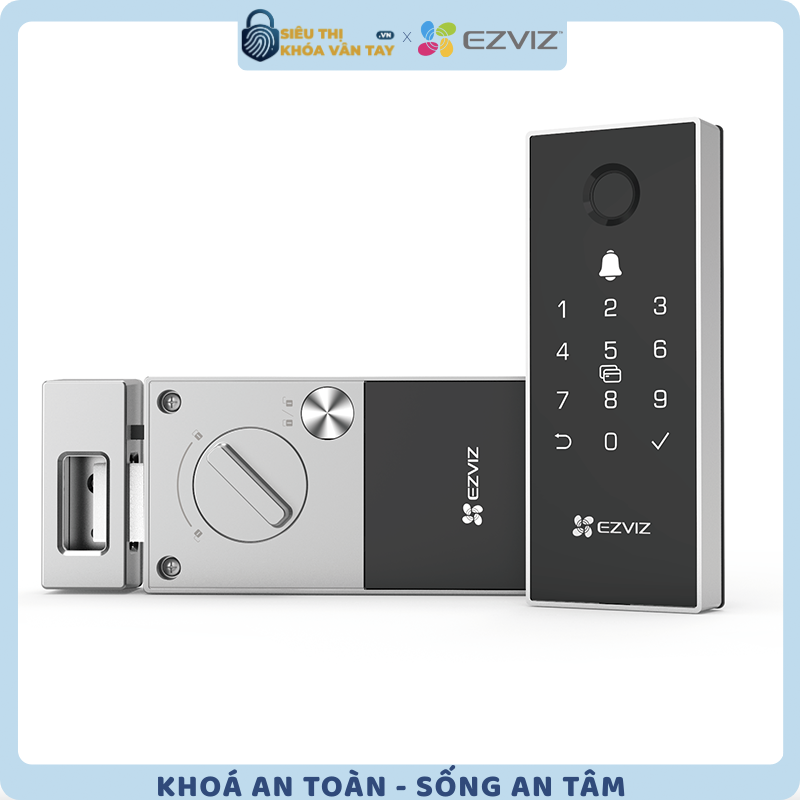 Khóa thông minh EZVIZ CS-DL03 Pro (Smart Rim Lock) sở hữu thiết kế chắc chắn, mang lại sự an toàn tối đa cho ngôi nhà.