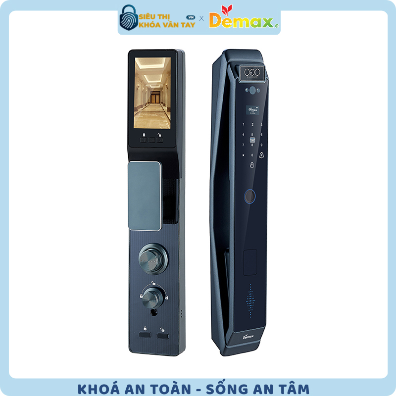 Khóa vân tay cửa gỗ Demax EL966 sở hữu thiết kế hiện đại, sang trọng và đầy tinh tế.