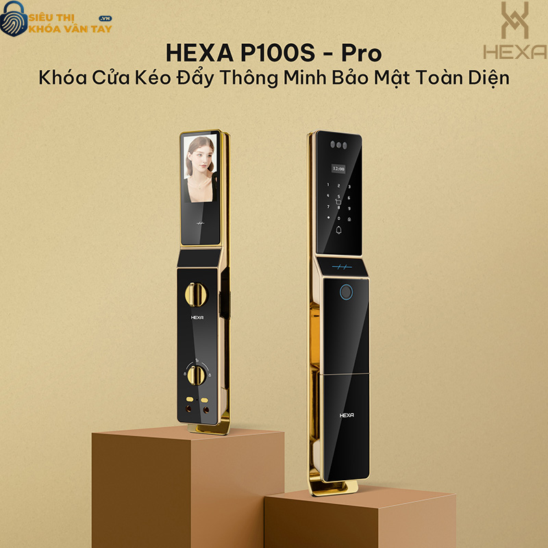 Khóa vân tay cửa gỗ Hexa P100s Pro