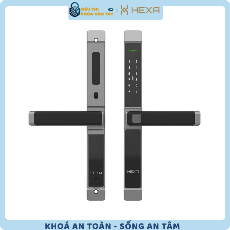 Khóa vân tay cửa nhôm Hexa A100