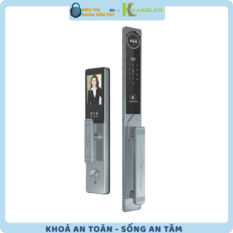Khóa vân tay Kassler cửa gỗ KL-968 CNC Blue Gray mang đến vẻ đẹp hiện đại và độc đáo