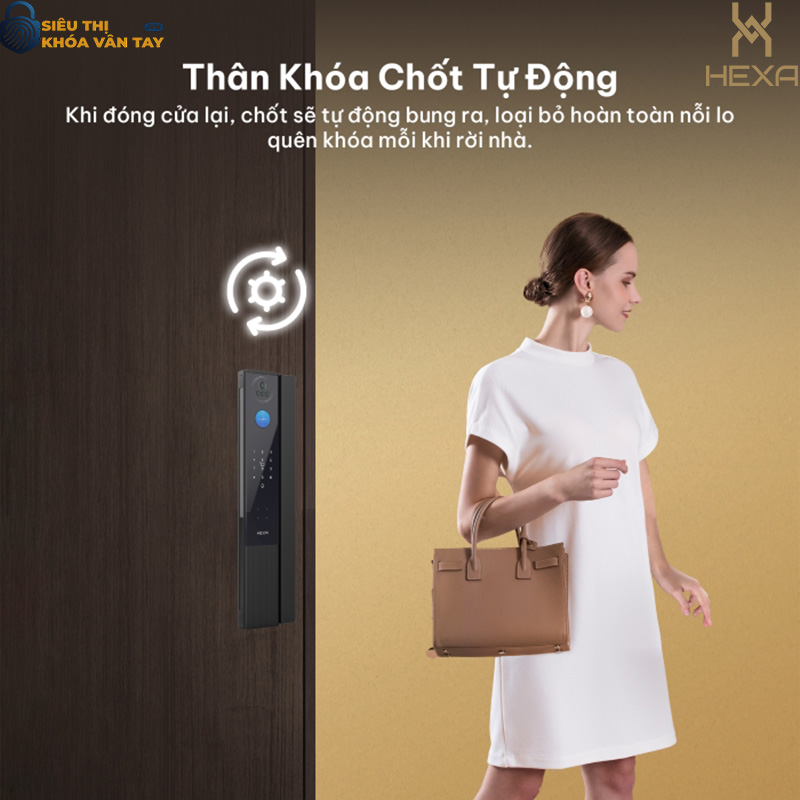 Khóa vân tay cửa gỗ Hexa P200 Pro Max