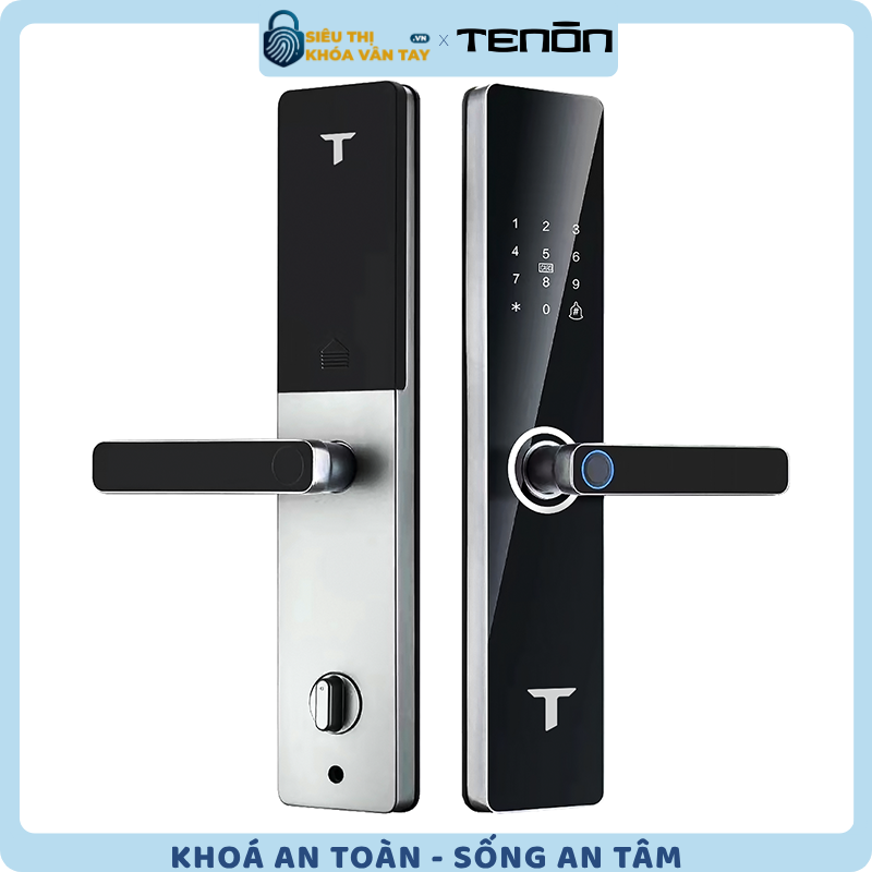 Khóa cửa thông minh Tenon K60 - mang đến khả năng bảo mật vượt trội và trải nghiệm mở cửa tiện lợi.