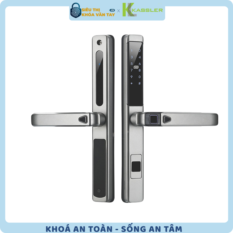 Khóa vân tay Kassler cửa nhôm KL-599 LX Gray