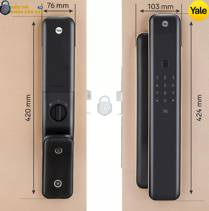 Khóa thông minh Yale LunaP-IG17-58-35-NN sở hữu thiết kế thanh lịch, phù hợp với nhiều phong cách nội thất