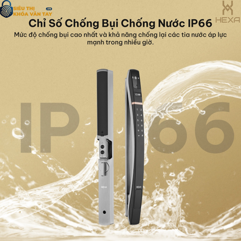 Khóa vân tay cửa nhôm cao cấp Hexa P300 Pro