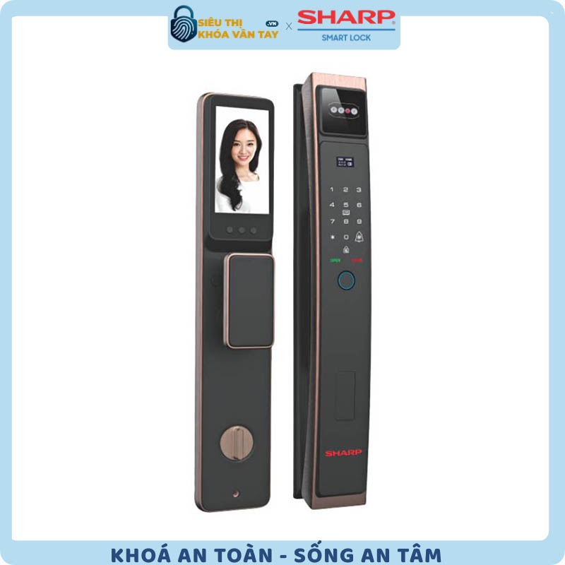 Khóa thông minh cửa gỗ Sharp H3-FV - giải pháp an toàn hiện đại cho mọi gia đình