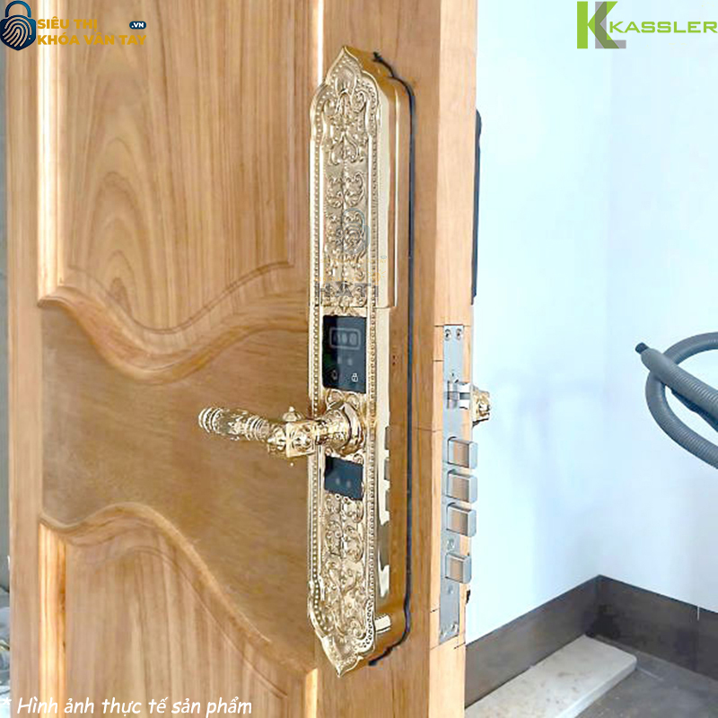 Thiết kế đẳng cấp, tay cầm lớn bản rộng, phù hợp với cửa gỗ 2 cánh và cửa đại sảnh sang trọng