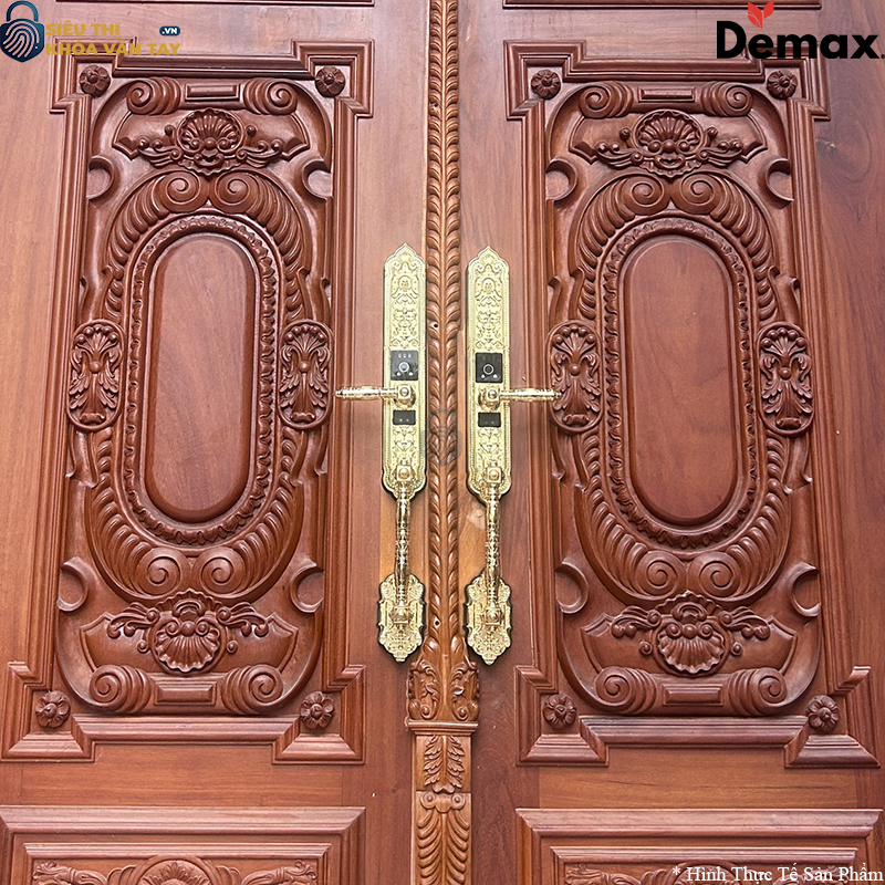 Lắp đặt khoá vân tay Demax EL986 giúp tăng tính thẩm mỹ cho cửa chính và bảo vệ ngôi nhà hiệu quả 24/7