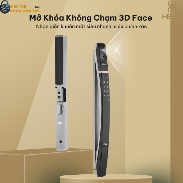 Khóa vân tay cửa nhôm cao cấp Hexa P300 Pro