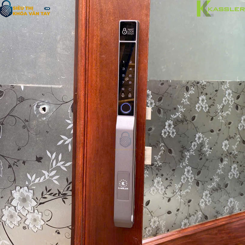 Khóa vân tay Kassler cửa nhôm KL-599 PRO MÀU XÁM