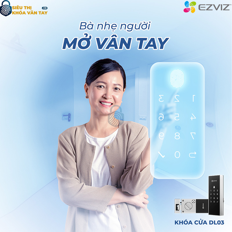 Khóa thông minh EZVIZ CS-DL03 Pro (Smart Rim Lock) sở hữu thiết kế chắc chắn, mang lại sự an toàn tối đa cho ngôi nhà.