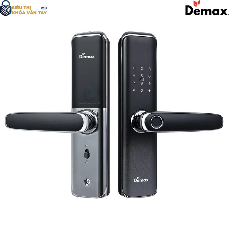 Khóa vân tay cửa gỗ Demax EL268 là lựa chọn lý tưởng cho cửa thông phòng và cửa chính gỗ