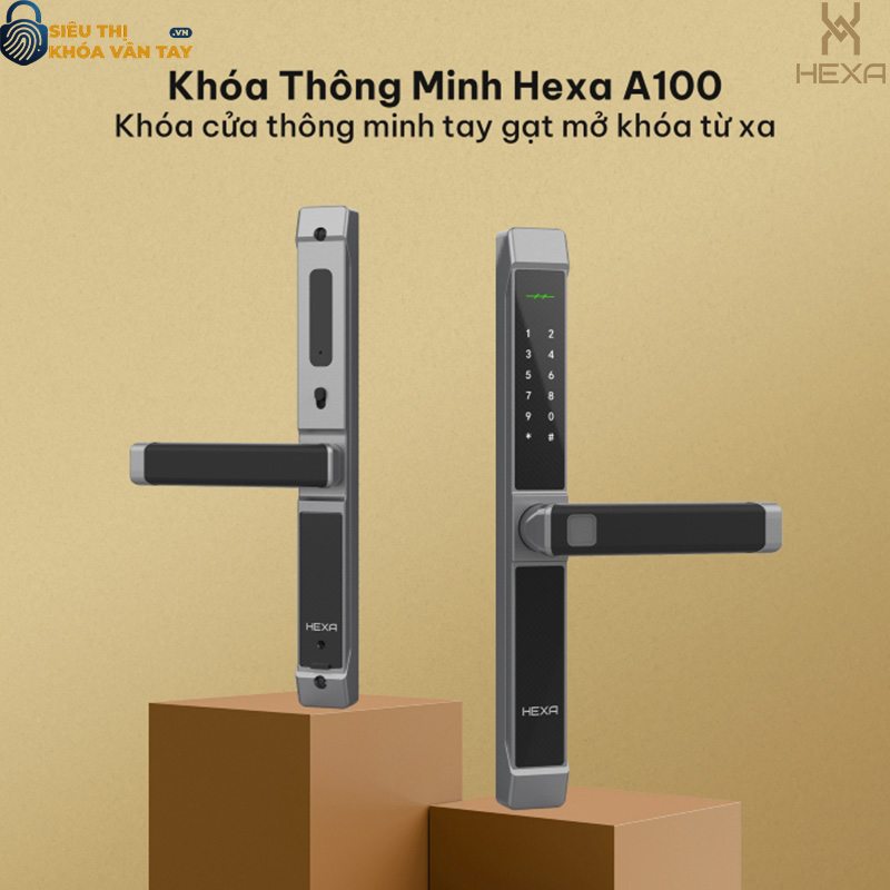 Khóa vân tay cửa nhôm Hexa A100