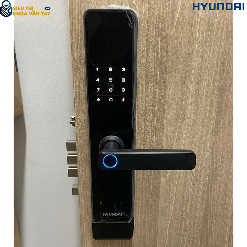 Khóa cửa gỗ Hyundai HY-SL007 màu đen bền đẹp, hiện đại