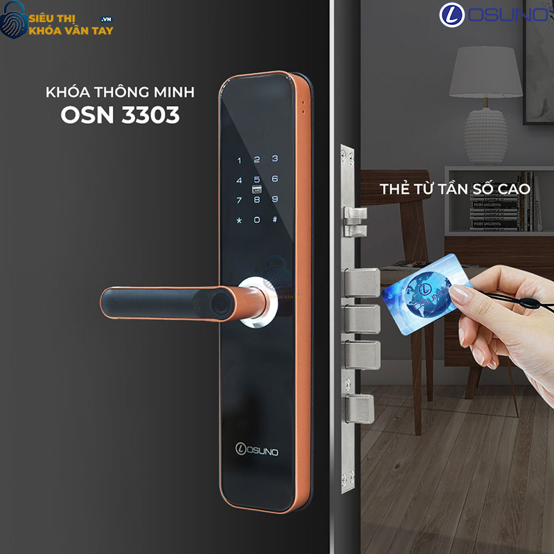 Khóa vân tay cửa gỗ Osuno OSN-3303