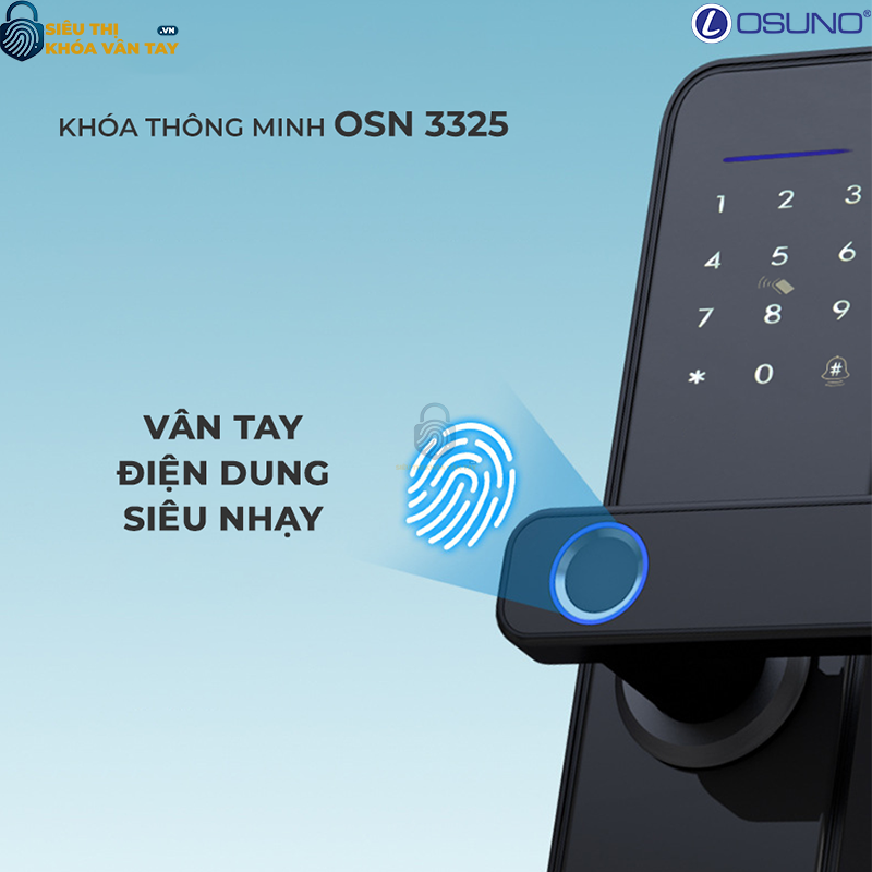 Khóa vân tay cửa gỗ Osuno OSN-3325
