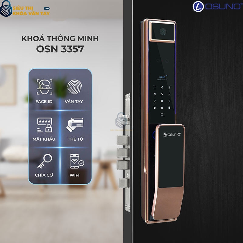 Khóa vân tay cửa gỗ Osuno OSN-3357