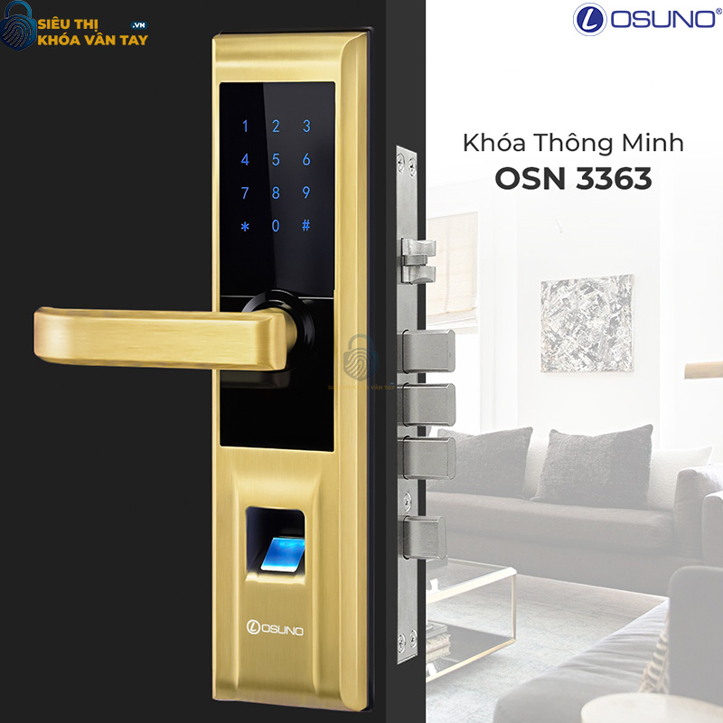 Khóa vân tay cửa gỗ Osuno OSN-3363