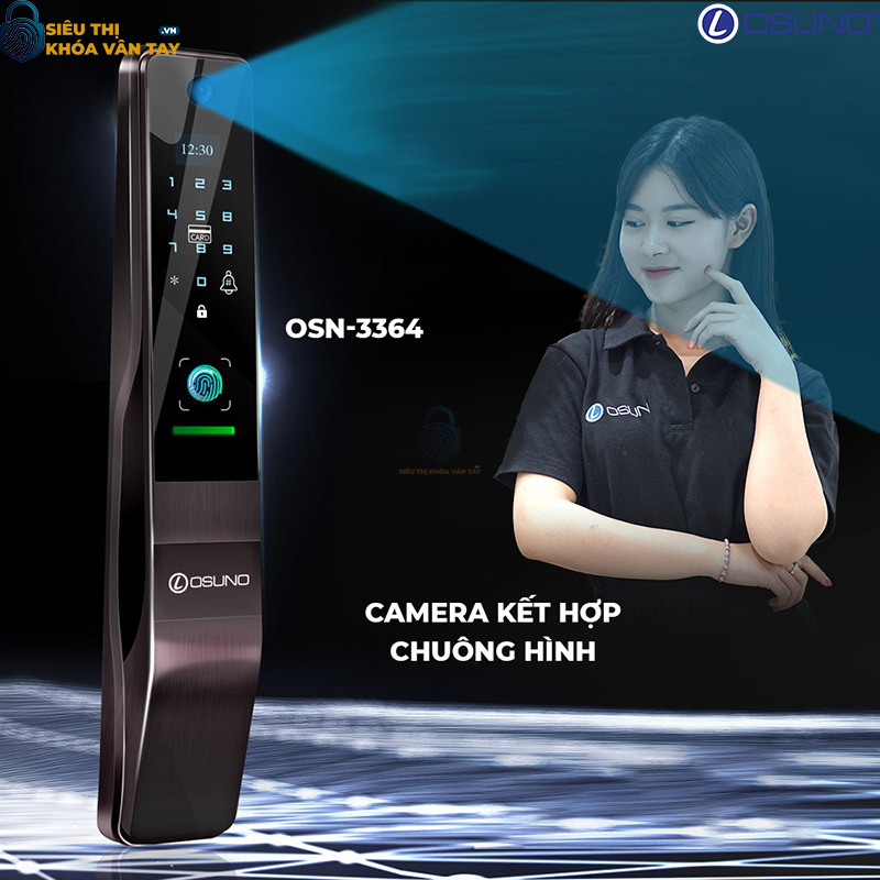 Khóa vân tay cửa gỗ Osuno OSN-3364