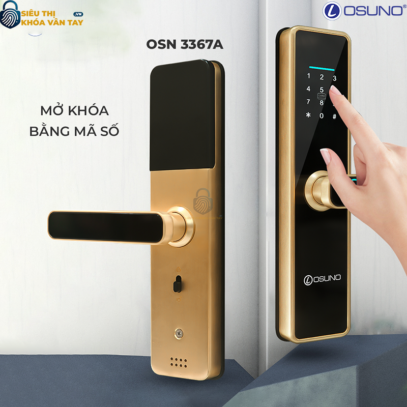Khóa vân tay cửa gỗ Osuno OSN-3367A