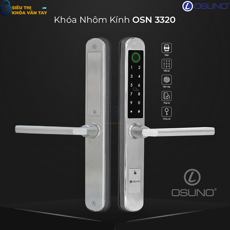 Khóa vân tay cửa nhôm Osuno OSN-3320