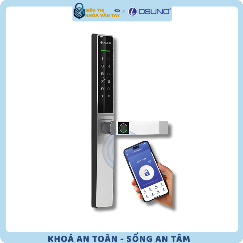 Khóa vân tay cửa nhôm Osuno OSN-3326
