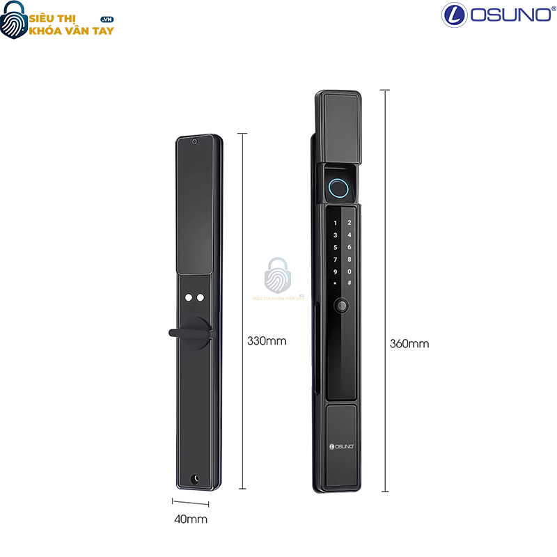 Khóa vân tay cửa nhôm Osuno OSN-3328
