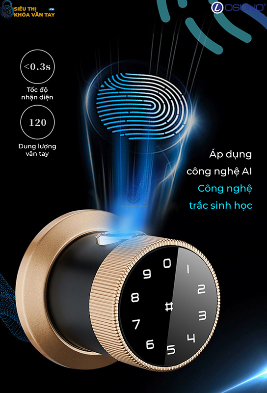 Khóa vân tay cửa phòng Osuno KTP-04
