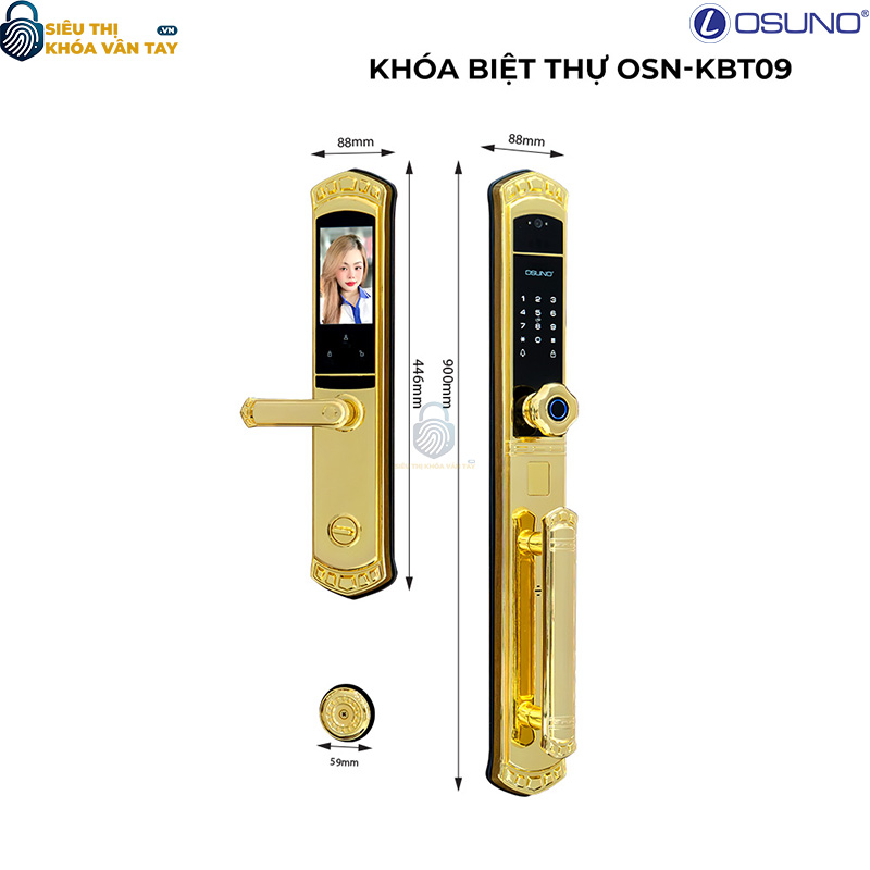 Khóa vân tay đại sảnh Osuno OSN-KBT09