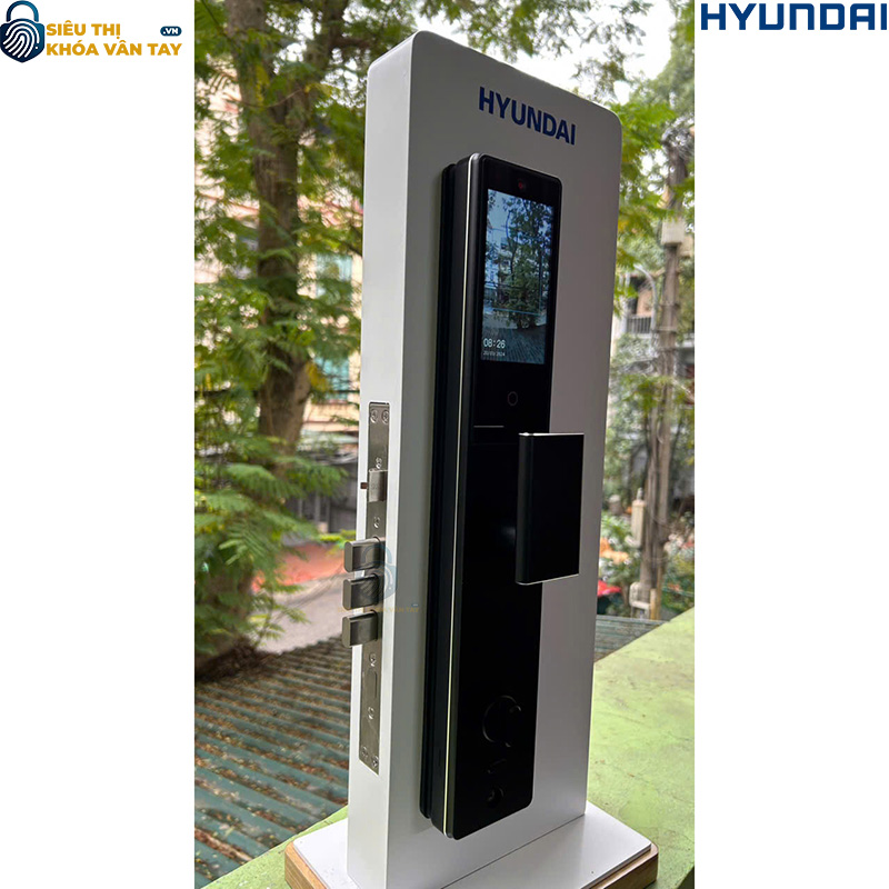 Khóa cửa Hyundai HY-SLA913F Black cao cấp, màu đen sang trọng