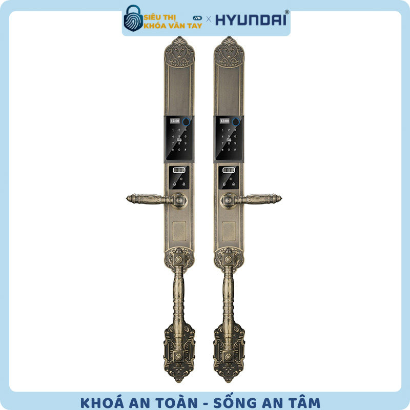 Khóa vân tay Hyundai HY-SLC8820 màu đồng sang trọng