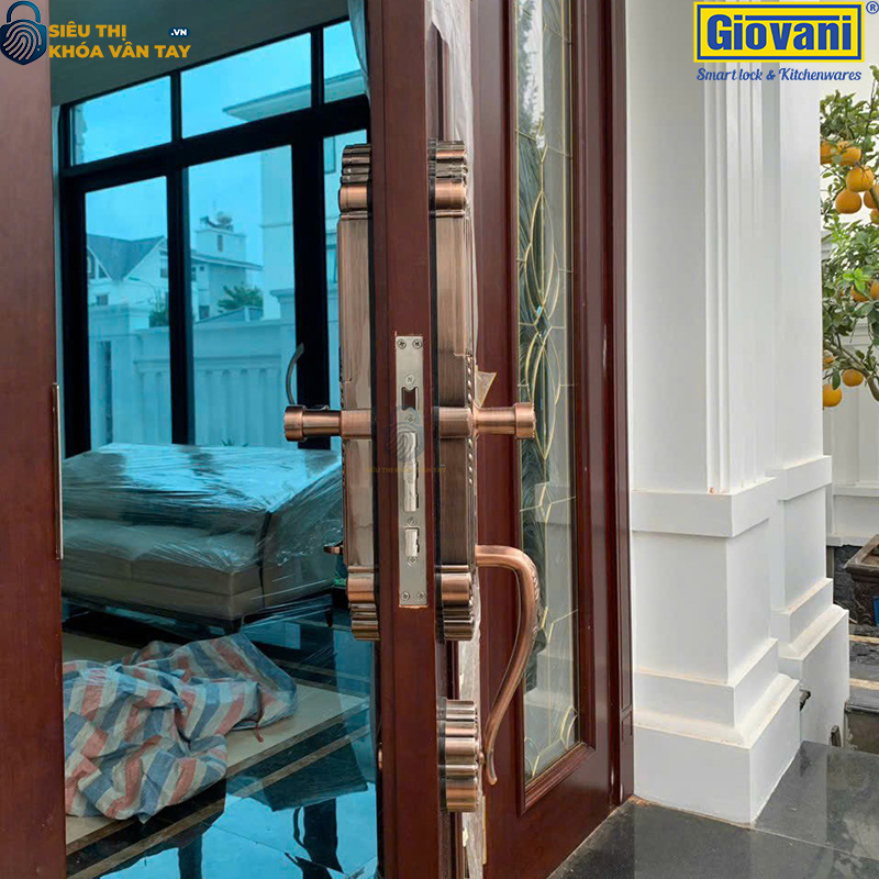 Khóa thông minh cổ điển Giovani GSL-A165 màu đồng, bảo vệ an toàn, thiết kế cổ điển, tinh tế