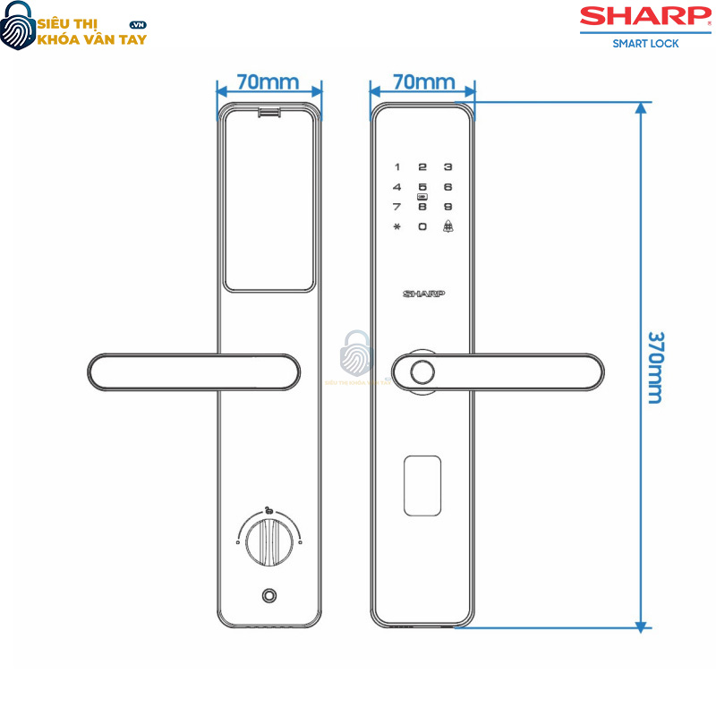 Khóa thông minh cửa gỗ Sharp T2-B - giải pháp an toàn vượt trội cho mọi gia đình