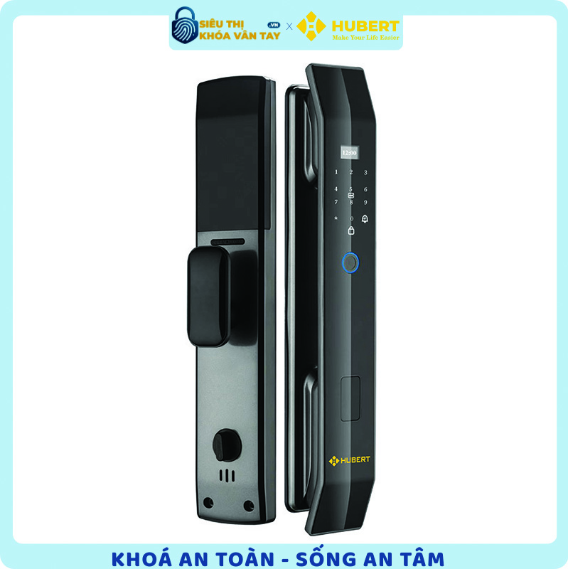 Khóa vân tay cửa gỗ Hubert CG25 BLACK tích hợp công nghệ mở khóa thông minh, an toàn tuyệt đối.